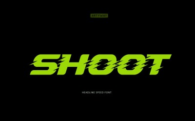 Police de vitesse de fraîcheur pour un titre dynamique moderne et original