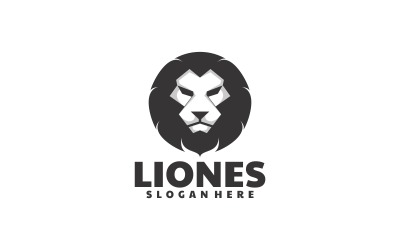 Estilo de logotipo de silueta de león