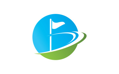 Logo da golf con elementi di design a sfera.V12