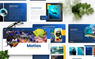 Matias - Diving Sport Googleslide Template