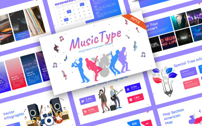 MusicType Music Шаблон PowerPoint