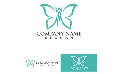Butterfly Wing Logo And Symbol Vector Template Design V51