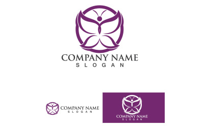 Butterfly Wing Logo And Symbol Vector Template Design V52