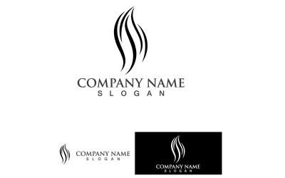 Élément de modèle de logo et de symbole de traitement capillaire V6