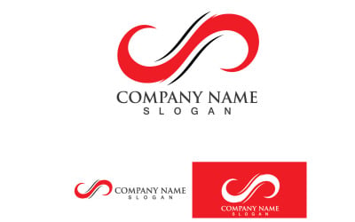 Infinity Loop Logo Vector Plantilla Diseño V21