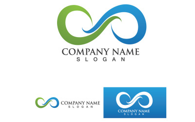Infinity Loop Logo Vector Plantilla Diseño V8