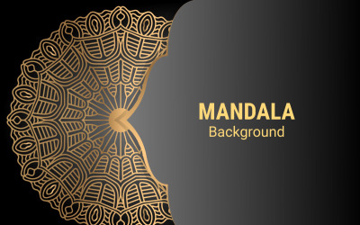 Vector de mandala de lujo con plantillas de estilo dorado