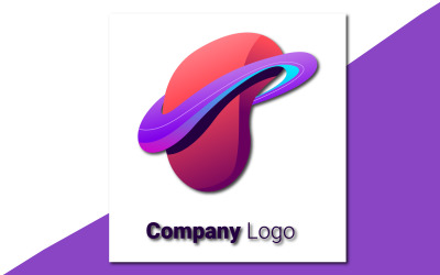 Diseño de logotipo degradado abstracto colorido vectorial