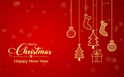 Merry Christmas Rode Achtergrond Cadeaubon