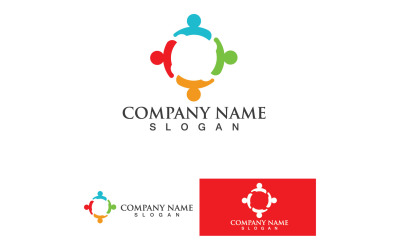 Welt, Gemeinschaft, Logo, Mit, Leute, Und, Kugel, Abbildung, Design, Vector