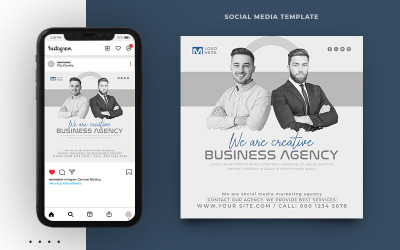 Agence de marketing numérique Corporate Social Media Instagram Post Banner Template Design