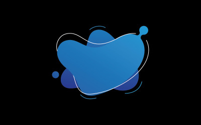 Diseño de vector plano líquido fluido moderno V6