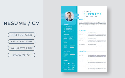 Elegant Professional Resume Cv Layout