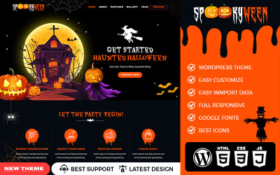 SpookyWeen — Halloweenowy motyw premium WordPress
