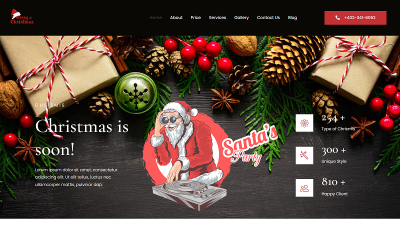 Christmas Landing Wordpress Elementor mallar