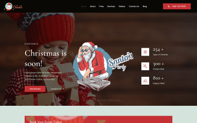 Karácsonyi landolás Wordpress Elementor sablonok