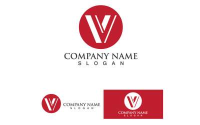 V Logo i SYmbol Projekt szablonu wektorowego V19