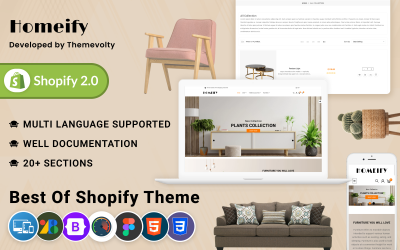 Homeify Mega Wood–Nábytek Home–Décor Témata Shopify 2.0