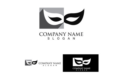 Logotipo de máscara y plantilla de diseño de vectores de símbolos 8
