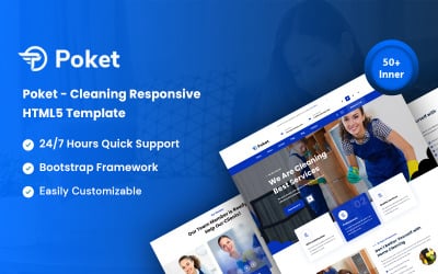 Poket - Modelo de site responsivo mais limpo
