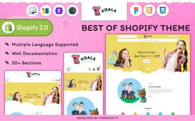 Tema reattivo di Shopify 2.0 per bambini piccoli, giocattoli, giochi, moda