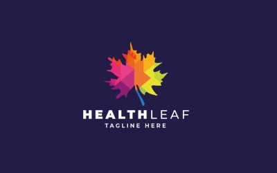 Hälsa Leaf professionell logotyp mall