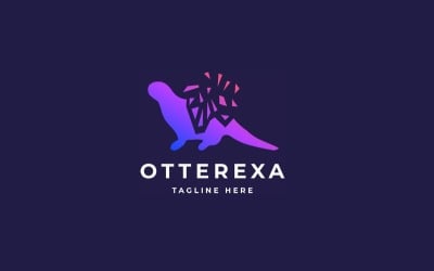 Modèle de logo professionnel Otter Pixel