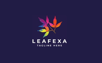Modelo de Logotipo Profissional Leaf Pixel
