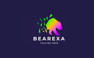 Професійний шаблон логотипу Bear Pixel