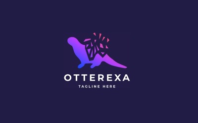 Szablon logo Otter Pixel Professional