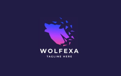 Wolf Pixel Professional Logo šablona