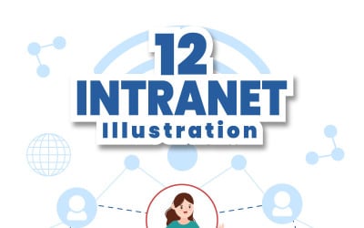 12 Ilustração de Conexão de Rede de Internet da Intranet