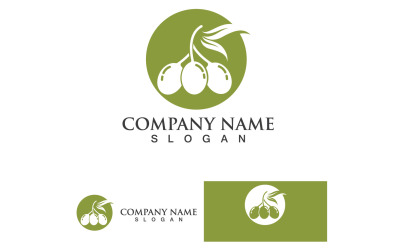 Logo de l&amp;#39;huile d&amp;#39;olive Nature Health Vector Design Template V4