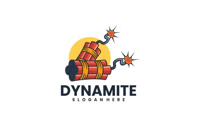Logo della mascotte semplice della dinamite