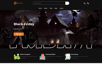 Black Friday-coupons, aanbiedingen, deals, kortingen HTML-sjabloon