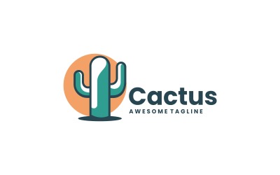 Cactus eenvoudig logo sjabloon