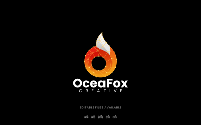 Letter Fox Gradient Logo Design