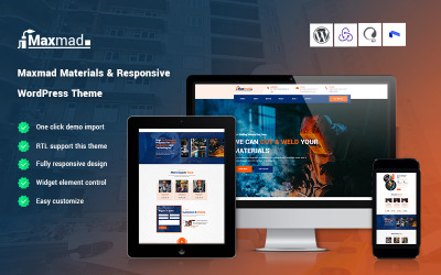 Maxmad – Адаптивна тема WordPress для будівельних матеріалів