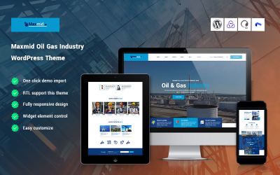 Maxmid - Motyw WordPress na temat przemysłu naftowego i gazowego