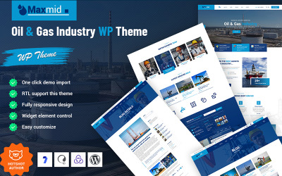 Maxmid – тема WordPress для нафтової та газової промисловості