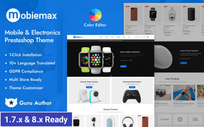 Mobiemax – адаптивна тема PrestaShop для магазину мобільних пристроїв, гаджетів та електроніки