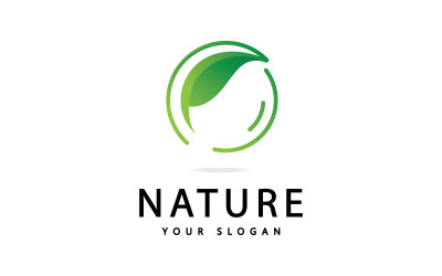 Modello di logo della natura. Illustrazione vettoriale. V5