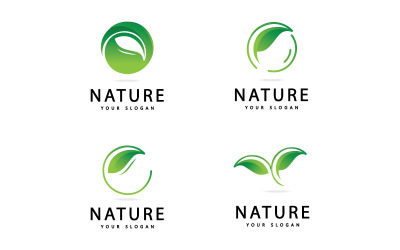 Nature Leaf logo template. Vector illustration. V5