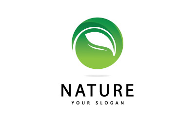 Nature logo template. Vector illustration. V3