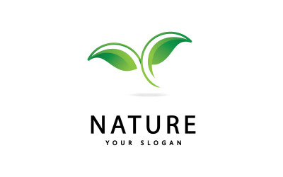 Plantilla de logotipo de naturaleza. ilustración vectorial V2
