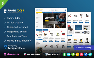 PowerTools - Verktyg och utrustning Prestashop-tema