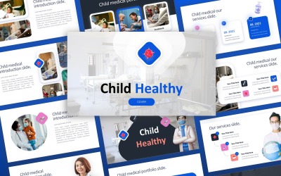 Barn - hälsosam medicinsk mångsidig PowerPoint-mall