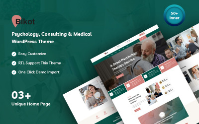 Bikot - Psykologi, konsultation och medicinsk WordPress-tema