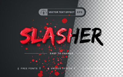 Blood Slasher - upravitelný textový efekt, styl písma