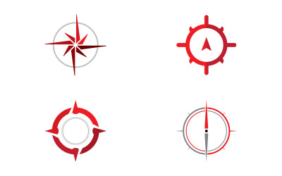 Compass logo template. Vector illustration. V9